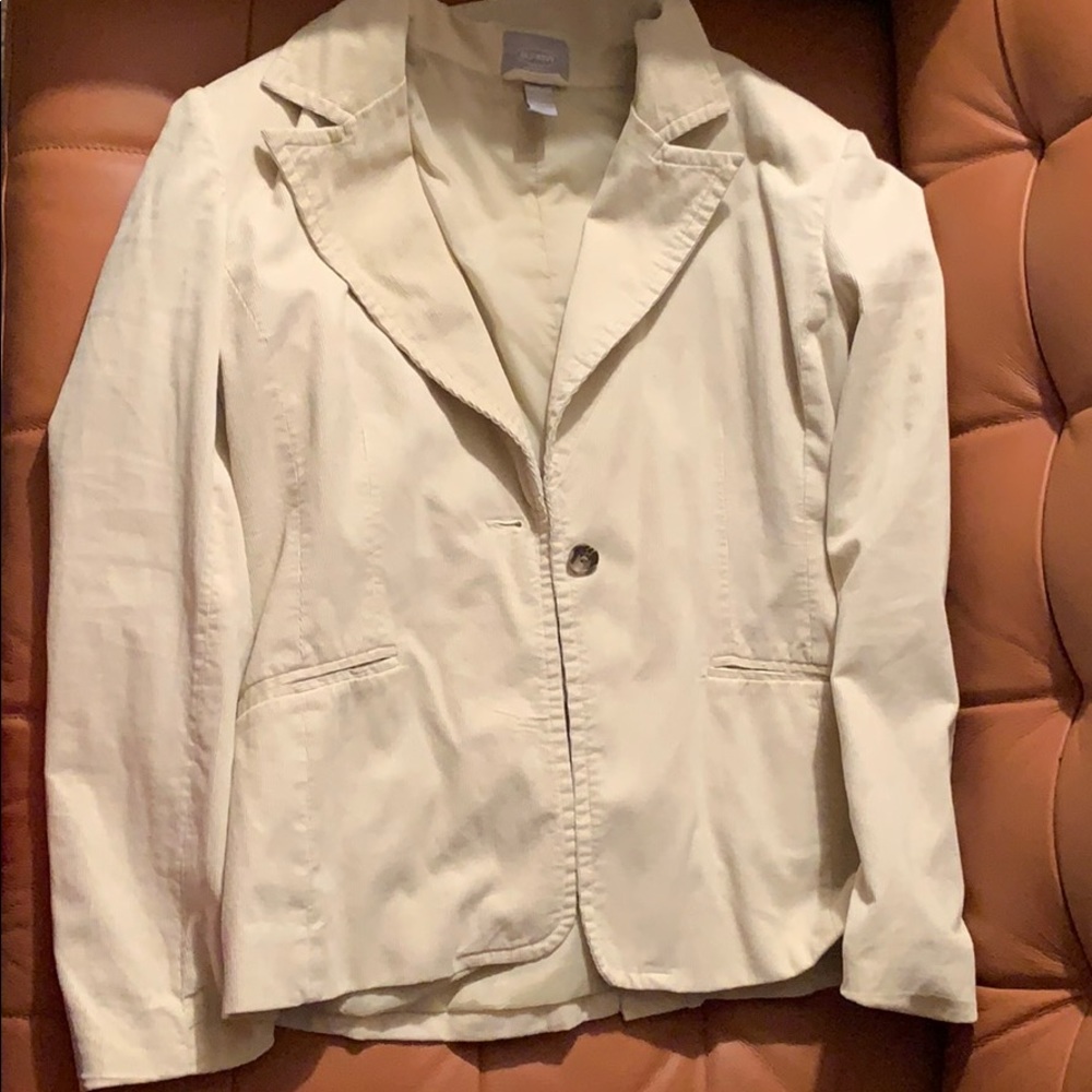 Cream suede old navy blazer